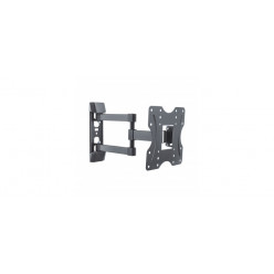 TV-Wall Mount for 23-42- - PureMounts -PM- FM12-200-, Tilted, up to 30kg, Tilt: +3/ -10°, 56mm - 415mm wall distance, max.VESA 200x200, Steel black